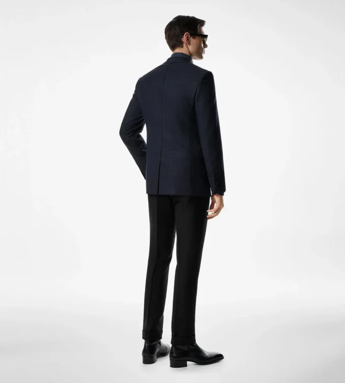 Giacca Shelton in tessuto sharkskin
