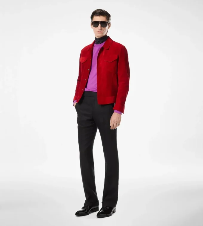 Giacca western in camoscio cashmere Giacca western in camoscio cashmere