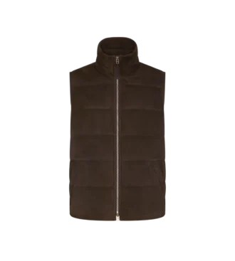 Gilet leggero in pelle scamosciata