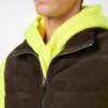 Gilet leggero in pelle scamosciata