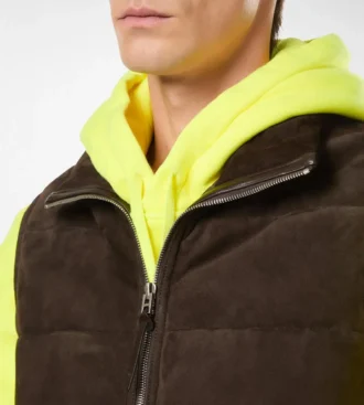 Gilet leggero in pelle scamosciata