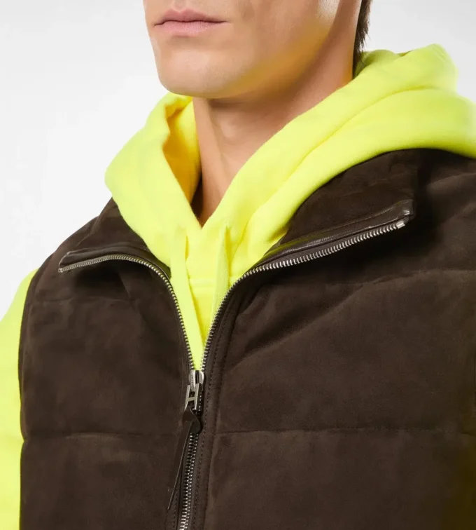 Gilet leggero in pelle scamosciata