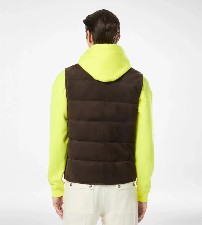 Gilet leggero in pelle scamosciata