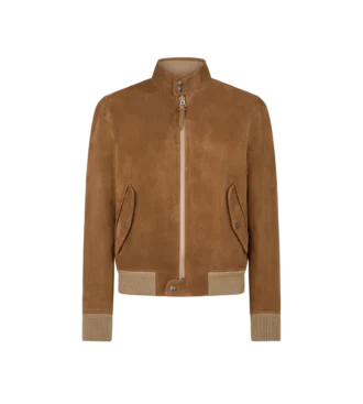 Harrington in pelle scamosciata