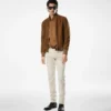 Harrington in pelle scamosciata