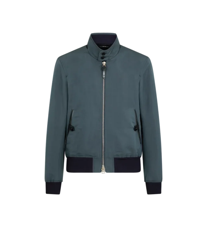 Harrington in popeline pregiato Harrington in popeline pregiato