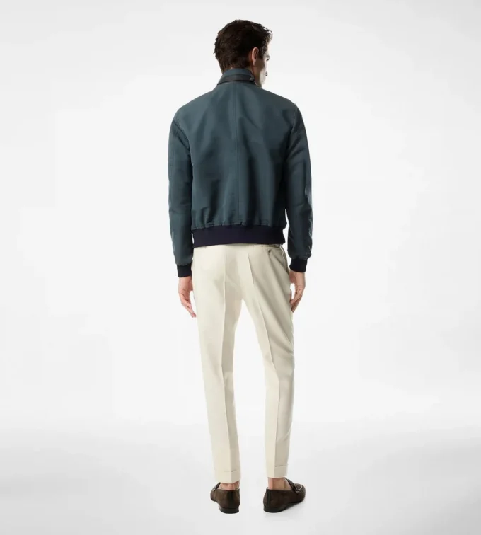 Harrington in popeline pregiato Harrington in popeline pregiato