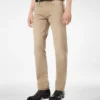 Jeans dritti in cotone sabbia lavato