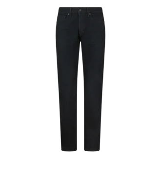 Jeans neri elasticizzati a taglio dritto