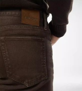 Jeans western a taglio dritto in denim