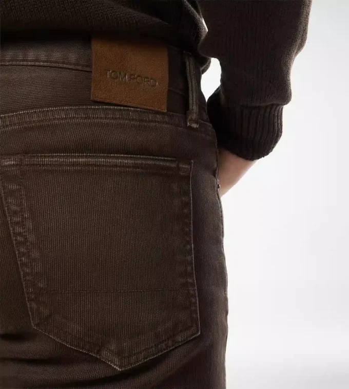 Jeans western a taglio dritto in denim
