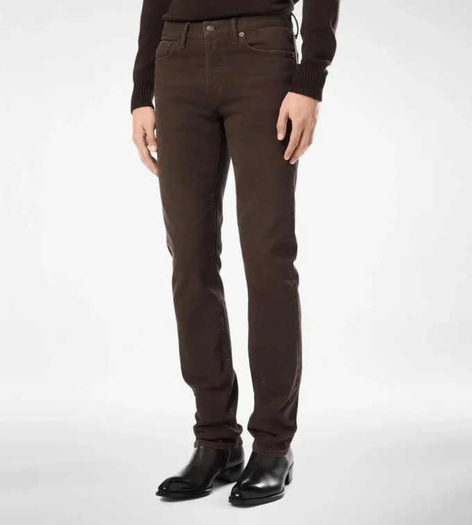 Jeans western a taglio dritto in denim