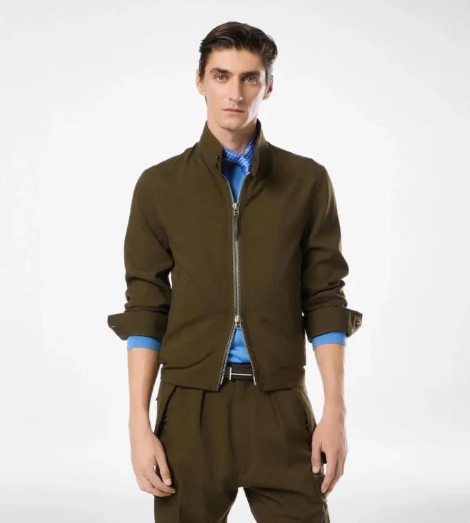 Lana Cashmere Seta Reps Harrington