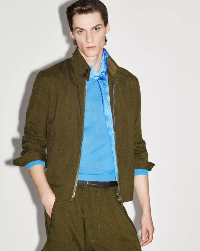 Lana Cashmere Seta Reps Harrington