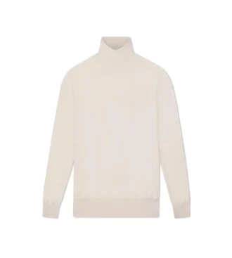 Maglia a collo alto in cashmere e seta a maglia fine