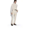Maglia a collo alto in cashmere e seta a maglia fine