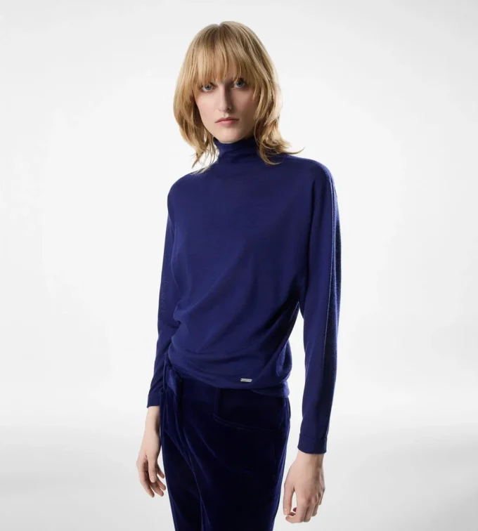 Maglia a maniche lunghe con collo alto e placca metallica Tom Ford