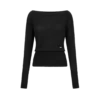 Maglia a maniche lunghe con scollo a barchetta e placca metallica Tom Ford