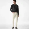 Maglia girocollo in alpaca e seta senza cuciture