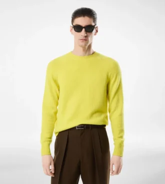 Maglia girocollo in cashmere infeltrito