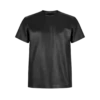 Maglia girocollo in morbida nappa plonge Maglia girocollo in morbida nappa plonge