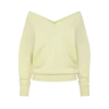 Maglia in cashmere con scollo a V e spalle scoperte