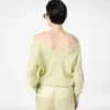 Maglia in cashmere con scollo a V e spalle scoperte