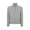 Maglia in cashmere e lana d’agnello con mezza zip