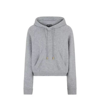 Maglia morbida in cashmere con cappuccio
