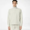 Maglione in cotone, seta e cashmere con mezzo bottone