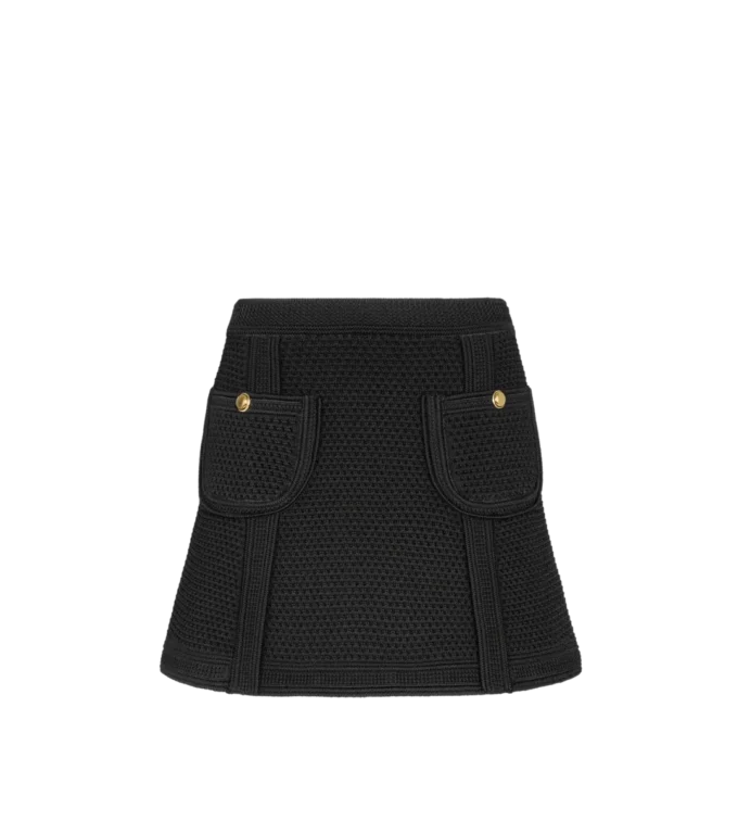 Minigonna con tasche applicate