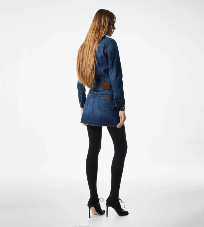 Minigonna in denim stone washed