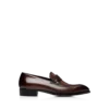 Mocassini Elkan Twisted Band in pelle brunita e alligatore Mocassini Elkan Twisted Band in pelle brunita e alligatore