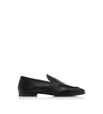 Mocassino morbido in pelle martellata con fascia intrecciata Sean
