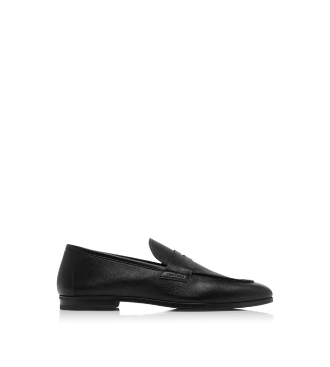 Mocassino morbido in pelle martellata con fascia intrecciata Sean