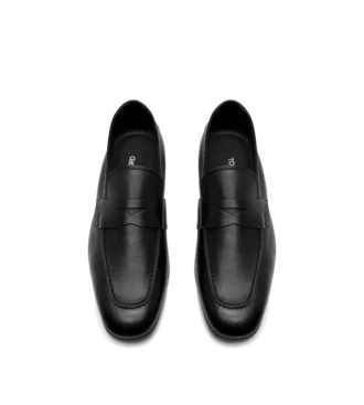 Mocassino morbido in pelle martellata con fascia intrecciata Sean
