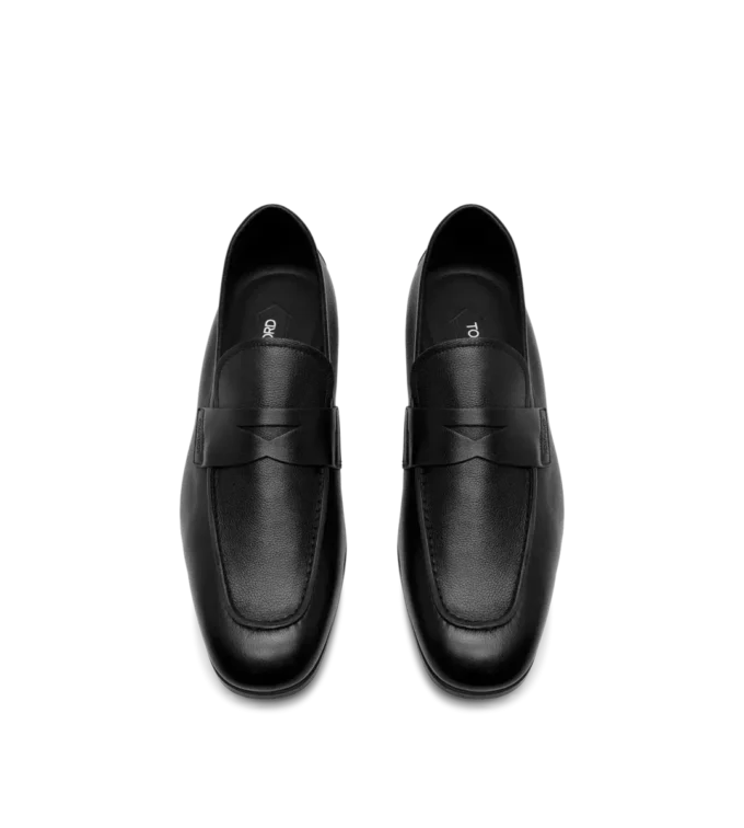 Mocassino morbido in pelle martellata con fascia intrecciata Sean
