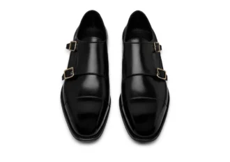 Monk strap Claydon in pelle