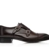 Monk Strap Elkan in pelle brunita