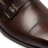 Monk Strap Elkan in pelle brunita