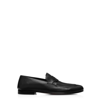 Morbida pelle morbida Mocassino Gigi con fascia intrecciata