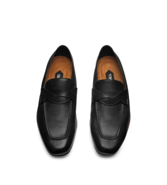 Morbida pelle morbida Mocassino Gigi con fascia intrecciata