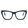 Occhiali da vista Cat Eye Blue Block con clip per occhiali da sole