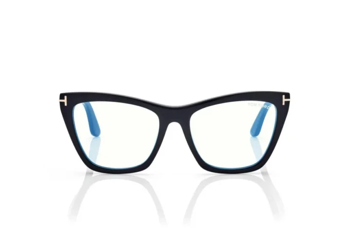 Occhiali da vista Cat Eye Blue Block con clip per occhiali da sole