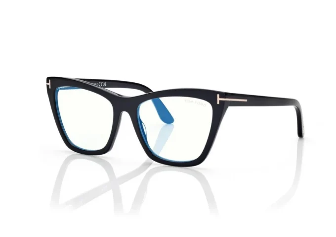 Occhiali da vista Cat Eye Blue Block con clip per occhiali da sole