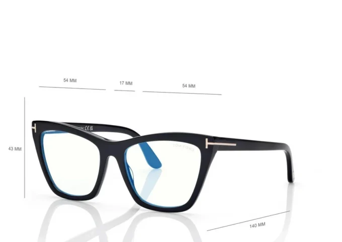 Occhiali da vista Cat Eye Blue Block con clip per occhiali da sole