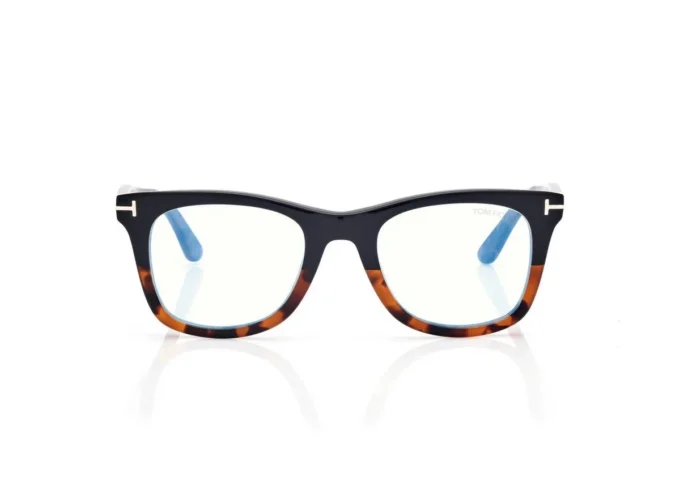Occhiali da vista quadrati Blue Block con clip per occhiali da sole Occhiali da vista quadrati Blue Block con clip per occhiali da sole