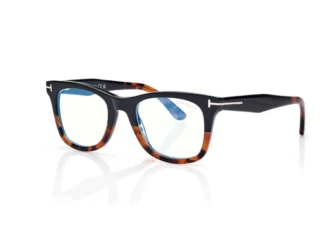 Occhiali da vista quadrati Blue Block con clip per occhiali da sole