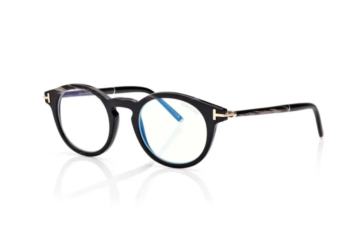 Occhiali da vista rotondi Horn Blue Block
