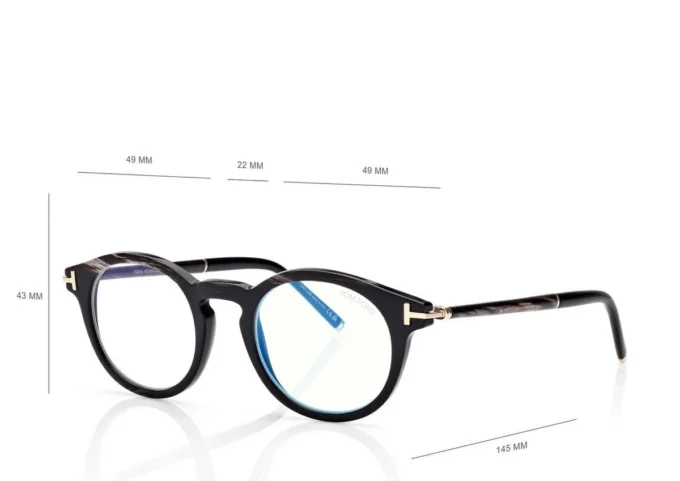 Occhiali da vista rotondi Horn Blue Block